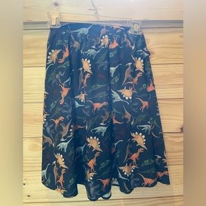 Above knee navy dinosaur skirt